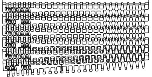 1285 Series Radius Belt with Rollers dimension drawing