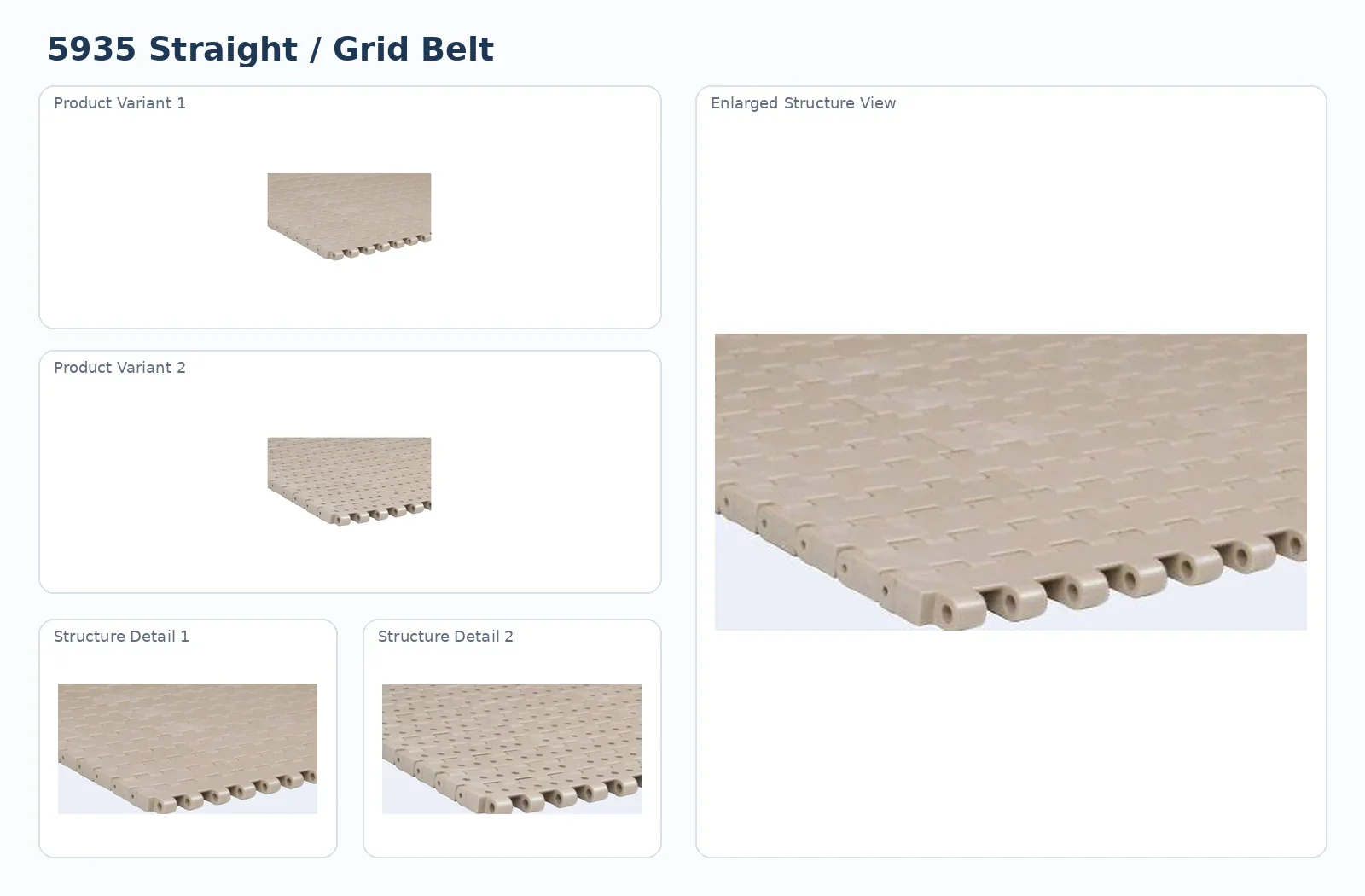 5935 Series Grid Straight Run Belt structure and drive detail
